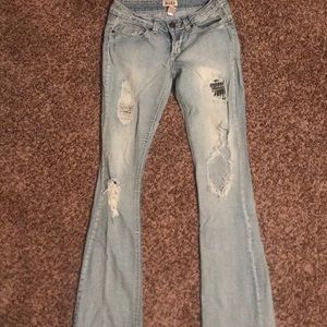 Mudd Boot Cut Distressed Jean